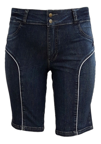 Bermuda Jeans Feminina Ciclista Cintura Alta Plus Size 36-54
