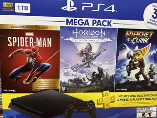 Sony Playstation 4 Slim 1tb Mega Pack: Marvel's Spider-man