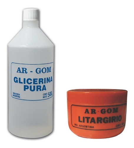 Combo Litargirio Y Glicerina Pura Por 500 Grs. Cs9116