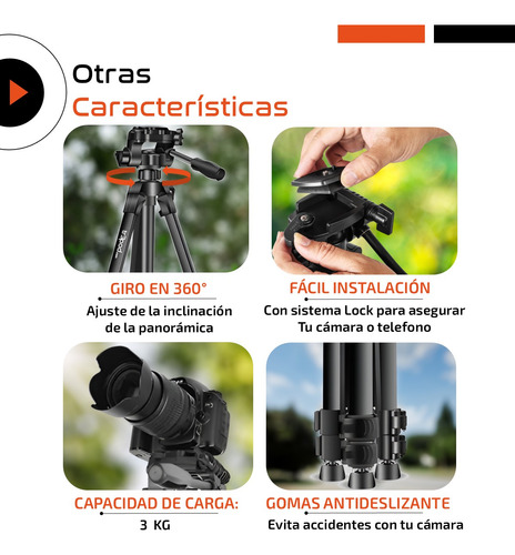 Tripode Camara Celular Tr3pod Aluminio Plegable + Control Negro