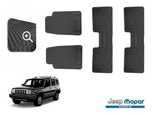 Kit Tapetes 3 Filas Jeep Commander 2006 A 2010 Acc May Orig