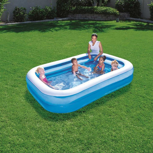 Imagem 2 de 3 de Piscina Inflável Bestway 778l Retangular 2,62 X 1,75 M Azul