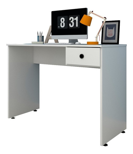 Mesa Para Computador Notebook Escrivaninha 101cm Dubai Branco - Mpozenato