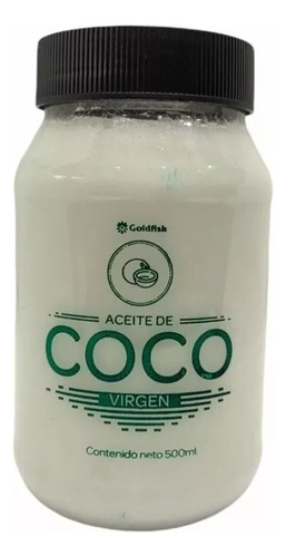 Aceite De Coco Virgen Goldfish 500 Ml Frasco Pet