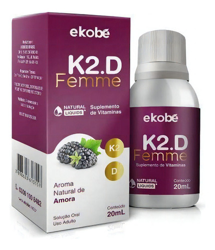 Suplemento em líquido Ekobé  K2.D Femme vitaminas K2.D Femme