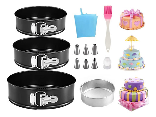 Latas De Pastel 3 Pcs Bandejas Para Hornear Springform Antig