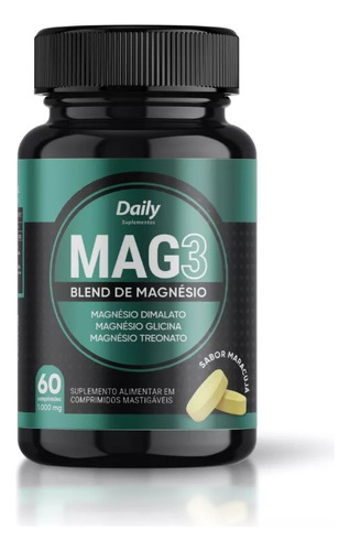 Magnésio 3 En 1 60comp 1000mg Treonato Bisglicinato Dimalato