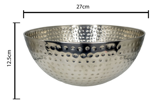 Bowl Tazon Ensaladera De Aluminio Con Relieve De 27cm