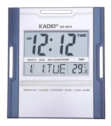 Reloj Termometro Alarma Calendario Digital Kadio + Baterias