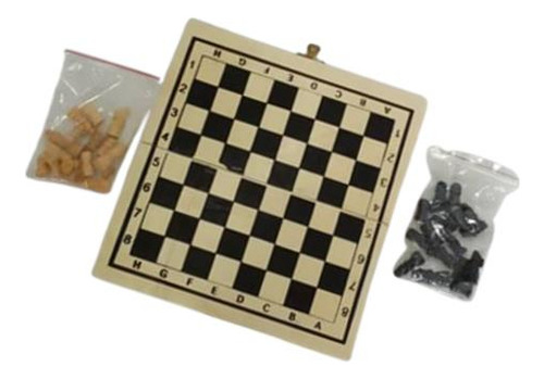 Juego De Mesa Ajedrez Tablero Y Piezas De Madera