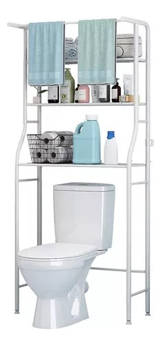 Organizador Estantes Sobre Inodoro Water Mueble Metal Baño 