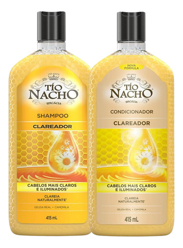  Kit Shampoo E Cond Tio Nacho Antiqueda Clareador 415ml