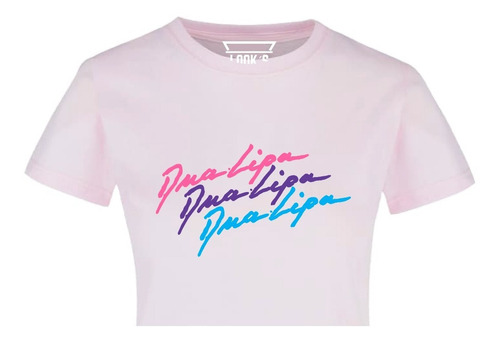 Playera Crop Top Dua Lipa Future Nostalgia Letras