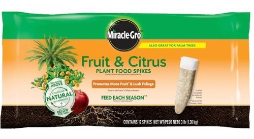  Clavos Miracle Gro Para Arboles Frutales Y Citricos 