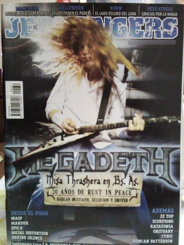 Revista Jedbangers Edicion Número 39 Megadeth En Argentina