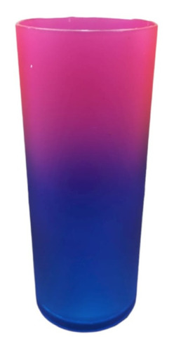 Copo Long Drink Degradê Azul/pink Neon - 01 Unidade - Mar Pl