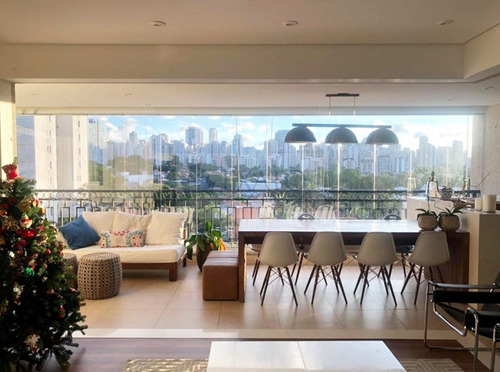 Imagem 8 de 15 de Apartamento Na Vila Olímpia Com 156m², 3 Suítes Mais Escritório Fechado Para Home Office, 3 Vagas. - Em51117