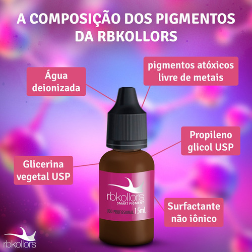 Pigmento Micropigmentação Rbkollors Cores Variadas Com Nfe