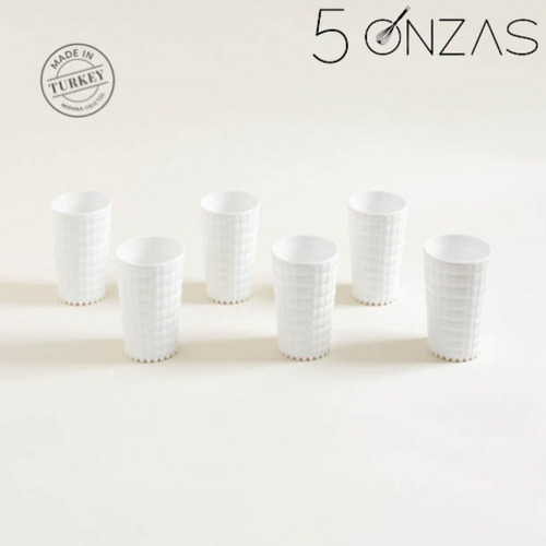 Vaso Acrilico Blanco Relieve 750ml Taksim White 5 Oz