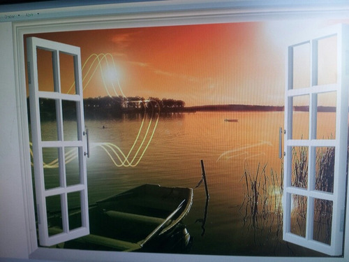 Vinilo Ventana Con Paisaje 130x60