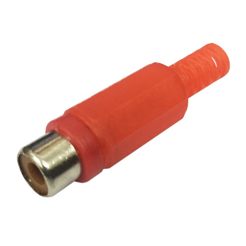 Ficha Conector Rca Hembra Rojo O Negro P-116a X Unidad