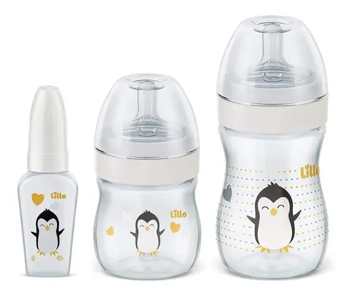 Kit De Mamadeira Primeiros Passos 50/150/240ml - Lillo Branco