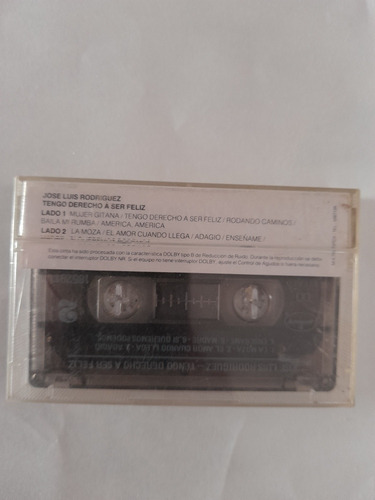 Cassette De Jose Luis Rodríguez Tengo Derecho A S(#1091 (Usado)