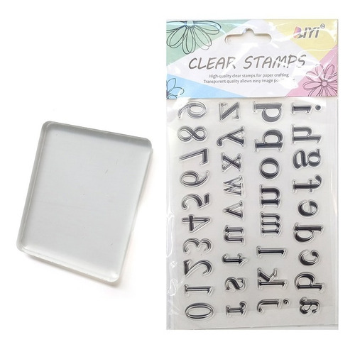 Set Sellos Para Scrapbooking Sellos Decorativos Clear + Base