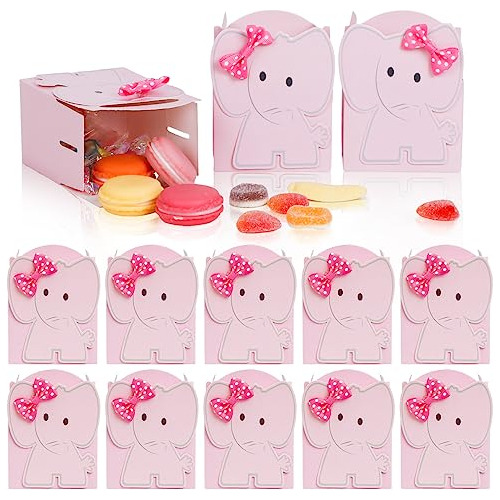 50 Cajas De Regalo Baby Shower Diseño De Elefante, 3d,...