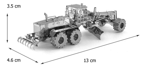 Rompecabezas Metálico 3d Maquinaria Motoniveladora