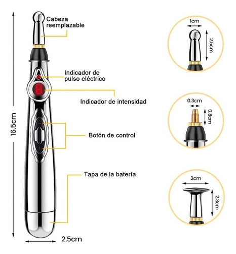 Pluma Acupuntura Masajeador Electrónica Para Alivio De Dolor