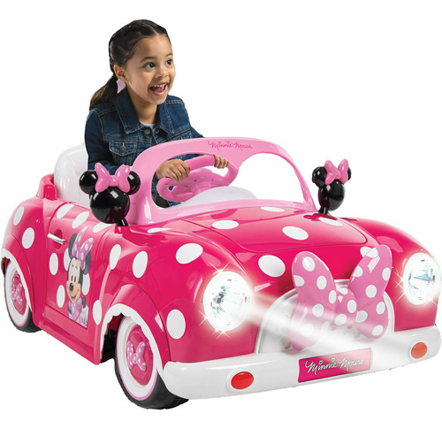 Disney Junior Carro Convertible Electronico Minnie Mouse 6v