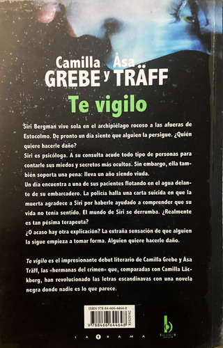 Te Vigilo, Camilla Grebe, Asa Träff (Reacondicionado)