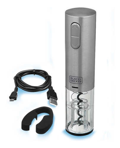 Abridor De Vinho W10 Black+decker Inox Saca Rolhas 