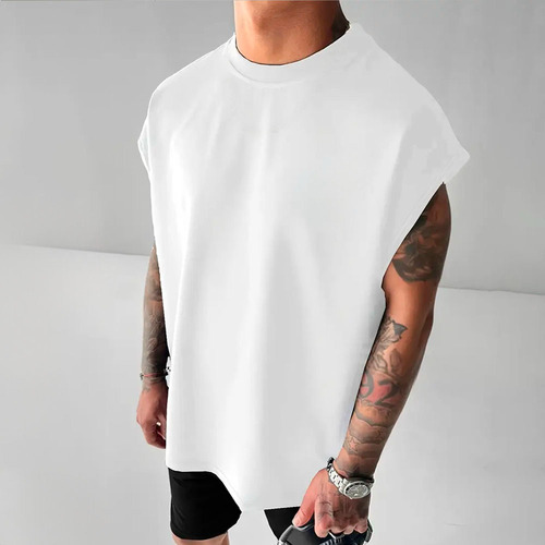 Regata Oversized Machão Masculina Lisa Estilosa Preta New