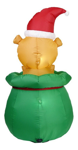 1.5m Bolsa De Oso De Navidad Inflable Con Luces Led 2023 New