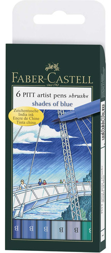 Faber-castell Pitt Artist - Cartera Para Boligrafo, Azul