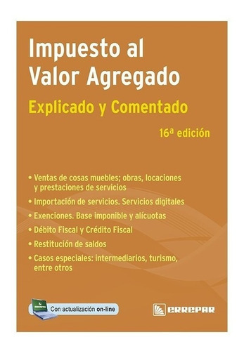 Libro Impuesto Al Valor Agregado 16 Edición - Errepar