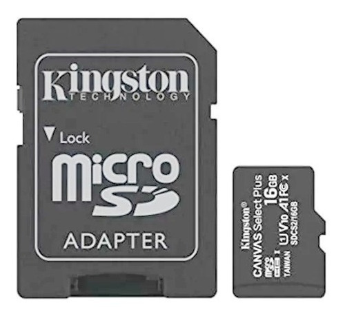 Imagen 1 de 3 de Memoria Micro Sd 16gb Kingston Tft Adaptdor Sd C10 Mdj