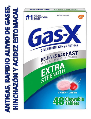 Gas - X Fuerza Maxima Alivio De Gases Estomacales 48 Tableta