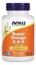 Comprar Super Omega 3-6-9 1200 mg Now Foods 90 cápsulas blandas, sabor sin sabor