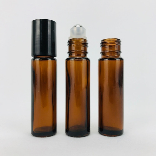 Frasco Roll On 10 Ml Vidrio Canica Metálica 300pzs