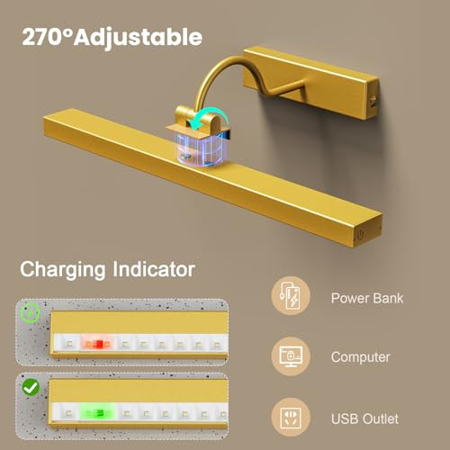 Lámparas De Pared Recargables 15.7 Temporizador Control Remo