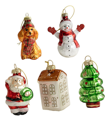 5 Adornos Colgantes De Navidad, Adornos Colgantes Para De