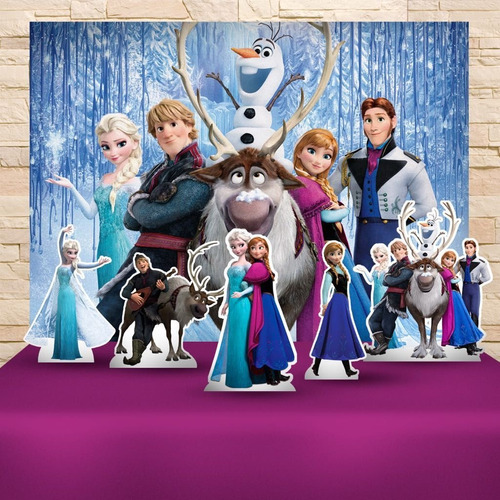 Kit Painel+display Festa Infantil Frozen , Cenários