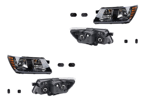 Kit Faros Delanteros Fdo Negro Dodge Journey 09/20