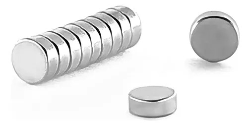 Ímã Neodímio Ø 5x2 Mm N35 100 Unidades