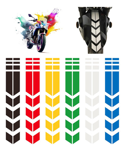 Sticker Reflejantes Kit 6 Cubre Tanque Para Calcomanias Moto