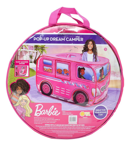 Barbie Camper Pop Up Play - Tienda De Campaña Grande De Ca.