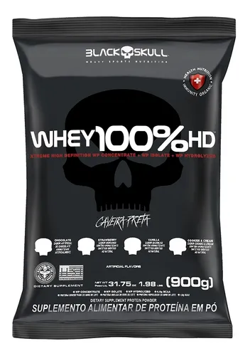comprar Proteína de suero 100% HD, Wpc, Wpi, Wph, 900 g, Black Skull Sabor Baunilha